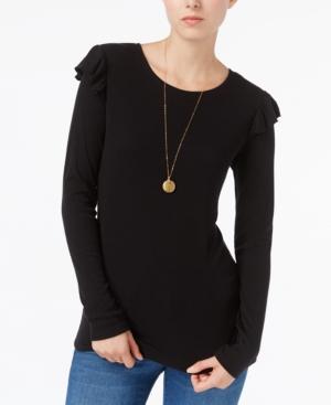 Maison Jules Ruffled Top, Only At Macy's