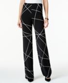Alfani Printed Wide-leg Knit Pants, Created For Macy's