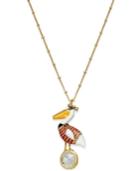 Kate Spade New York Gold-tone Pelican Long Pendant Necklace
