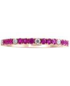 Effy Pink Sapphire (1/4 Ct. T.w.) & Diamond (1/10 Ct. T.w.) Ring In 14k Rose Gold