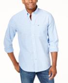 Tommy Hilfiger Men's Long-sleeve Twain Check Classic Fit Shirt, Created For Macy's