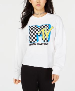 Freeze 24-7 Juniors' Mtv Crop Long-sleeved Graphic T-shirt