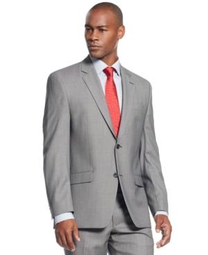 Shaquille O'neal Collection Big And Tall Black And White Birdseye Classic-fit Jacket, Only At Macy's