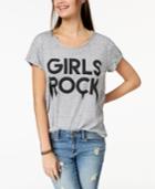 Freeze 24-7 Juniors' Girls Rock Graphic-print T-shirt