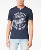 Buffalo David Bitton Men's Najvand Graphic Split-neck T-shirt