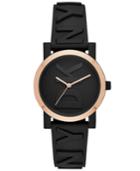 Dkny Women's Soho Black Silicone Strap Watch 34mm, Created For Macy's