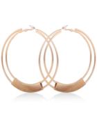 Guess Gold-tone Wire-wrapped Double-row Hoop Earrings