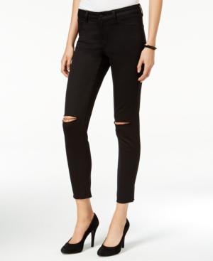 Rewash Juniors' Ripped Knee Slit Colored Skinny Jeans