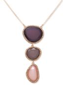 Inc International Concepts Rose Gold-tone Large Stone Pendant Necklace, Created For Macy's