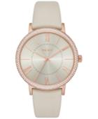 Dkny Women's Willoughby Gray Leather Strap Watch 38mm Ny2545