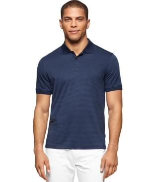 Calvin Klein Men's Liquid Cotton Micro Stripe Polo Shirt