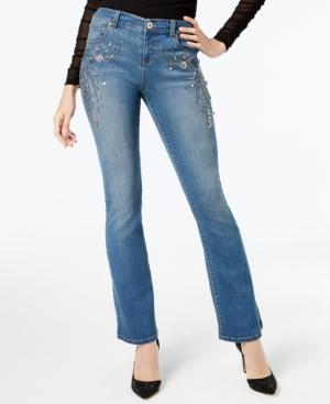 Inc International Concepts Embellished Bootcut Jeans, Created For Macy's