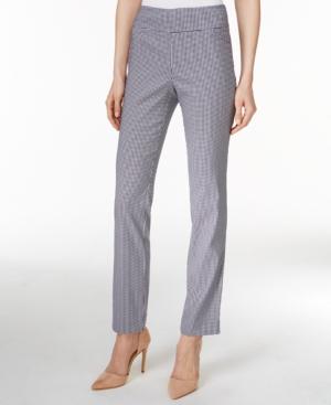 Charter Club Petite Printed Tummy-control Slim-leg Pants, Only At Macy's