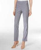 Charter Club Petite Printed Tummy-control Slim-leg Pants, Only At Macy's