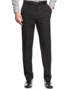 Alfani Flat-front Slim-fit Herringbone Wrinkle-resistant Pants, Only At Macy's
