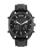 Kenneth Cole Reaction Men's Analog-digital Black Silicone Strap Watch 45mm