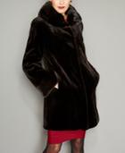 The Fur Vault Sheared Mink Fur Reversible Coat