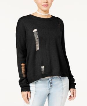 Ultra Flirt Juniors' Ripped Sweater