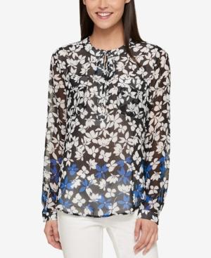 Tommy Hilfiger Floral-print Top, Created For Macy's