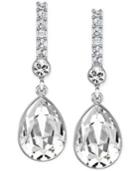 Swarovski Silver-tone Crystal Drop Earrings