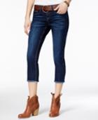 Dollhouse Juniors' Belted Cropped Skinny Jeans