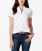 Tommy Hilfiger Anchor-print Polo Top