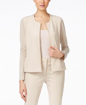 Calvin Klein Faux-suede Zip-front Jacket