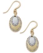 Charter Club Two-tone Pave Drop Earrings, Only At Macy's