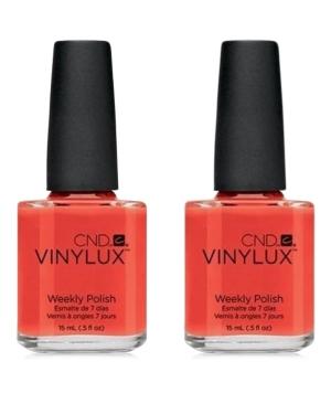 Creative Nail Design Vinylux Electric Orange Nail Polish Duo (two Items), 0.5-oz, From Purebeauty Salon & Spa