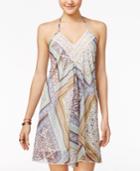 American Rag Printed Crochet Halter Dress, Only At Macy's