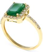Brasilica By Effy Emerald (1-3/8 Ct. T.w.) And Diamond (1/4 Ct. T.w.) Ring In 14k Gold, Created For Macy's