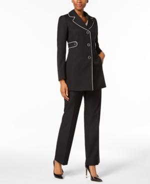 Le Suit Piped Three-button Pantsuit