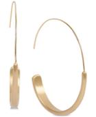 Lucky Brand Gold-tone Modern Hoop Earrings