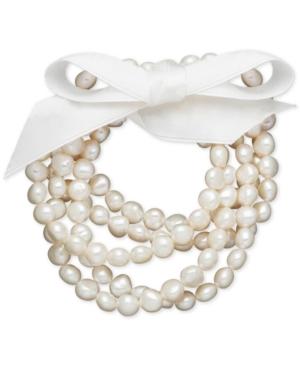 Honora Style Cultured Freshwater Pearl 5-piece Stretch Bracelet Set (7-8mm)