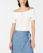 Sage The Label Off-the-shoulder Lace-up Top