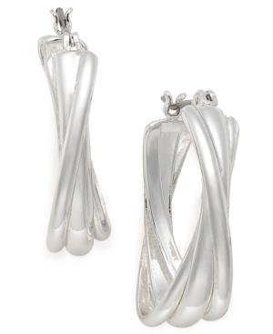 Charter Club Triple Twists Hoop Earrings, Created For Macy's
