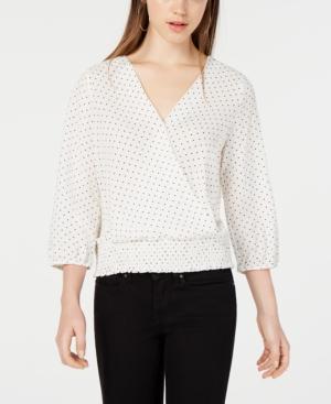 Bcx Juniors' Printed Smocked-waist Top