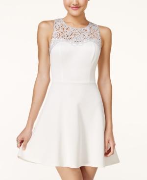 Trixxi Juniors' Applique Fit & Flare Dress