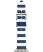 Kate Spade New York Navy & White Striped Silicone Apple Watch Strap