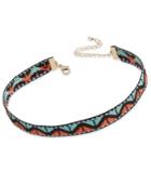 Inc International Concepts Gold-tone Tribal-inspired Ribbon Choker Necklace, Only At Macy's