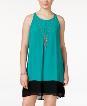 Bcx Juniors' Sleeveless Colorblocked Shift Dress