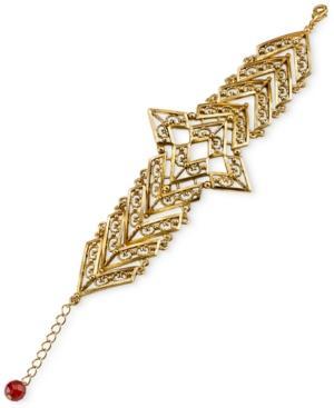 T.r.u. Gold-tone Matte Antique Chevron Bracelet