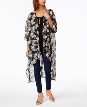 Gypsies & Moondust Juniors' Printed High-low Kimono