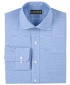 Lauren Ralph Lauren Dress Shirt, Slim-fit Blue Micro-gingham Long Sleeve Shirt