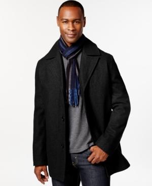 Perry Ellis Big And Tall Wool-blend Scarf Coat