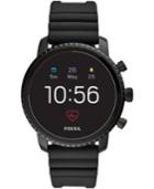 Fossil Q Men's Explorist Hr Black Silicone Strap Touchscreen Smart Watch 45mm