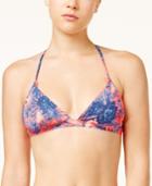 Roxy Strappy Love Reversible Printed Bikini Top Women's Swimsuit