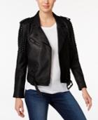 Calvin Klein Jeans Studded Faux-leather Moto Jacket