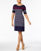 Karen Scott Cotton Striped Dress, Only At Macy's