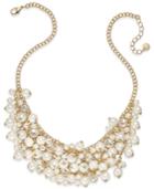 Charter Club Gold-tone Imitation Pearl Cluster Statement Necklace, Only At Macy's